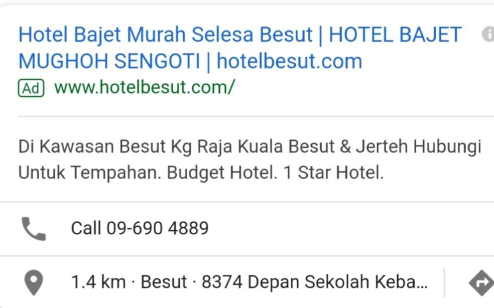 ホテル バジェット ムグオー センゴティ Jertih エクステリア 写真